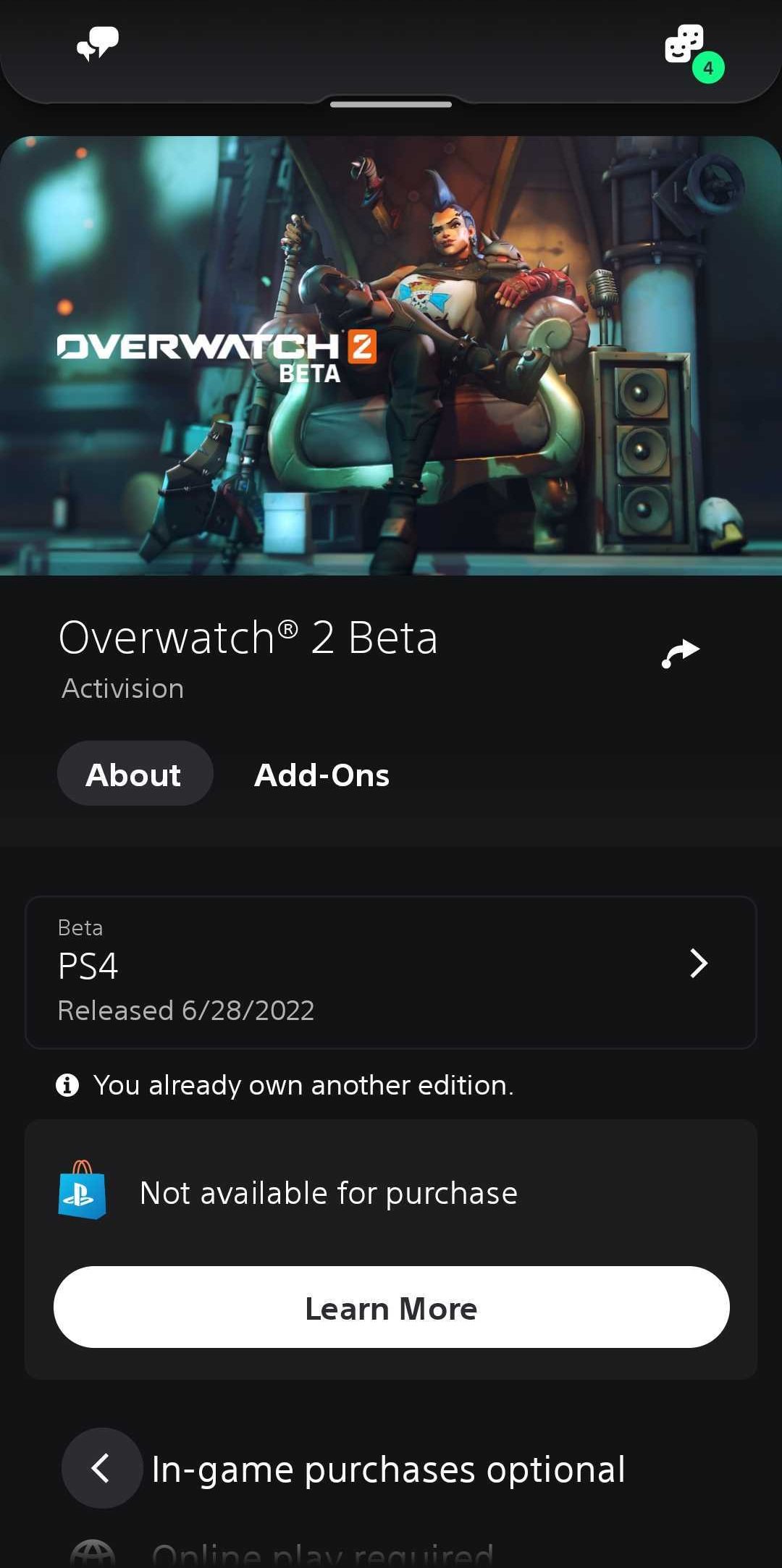 Overwatch 2 Beta ps app