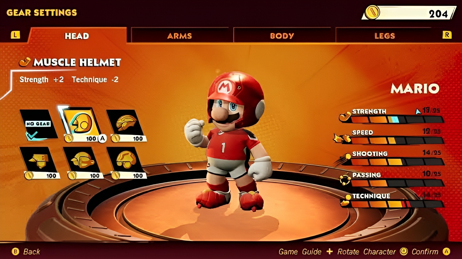 Mario strikers gear