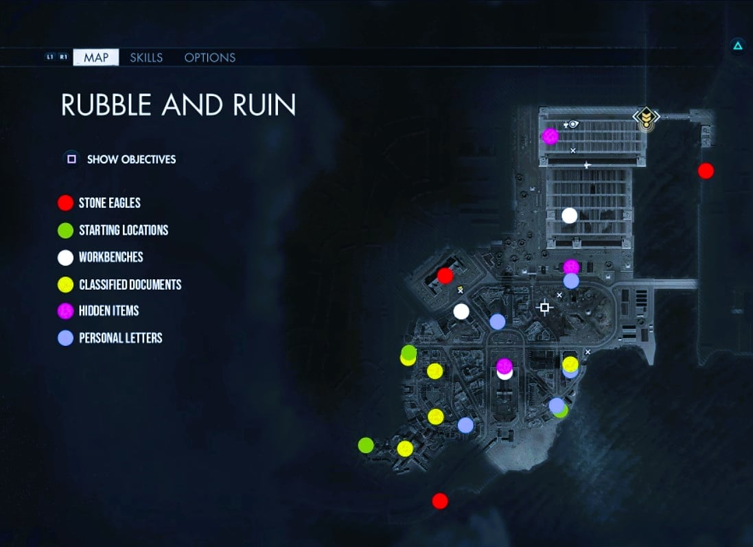 Rubble and Ruin Sniper Elite 5 workbench Locations