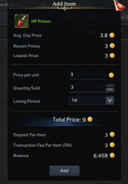 How to sell items - Lost Ark