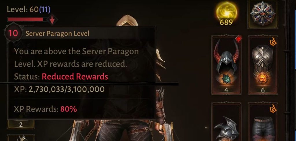 Diablo Immortal Paragon Levels World System