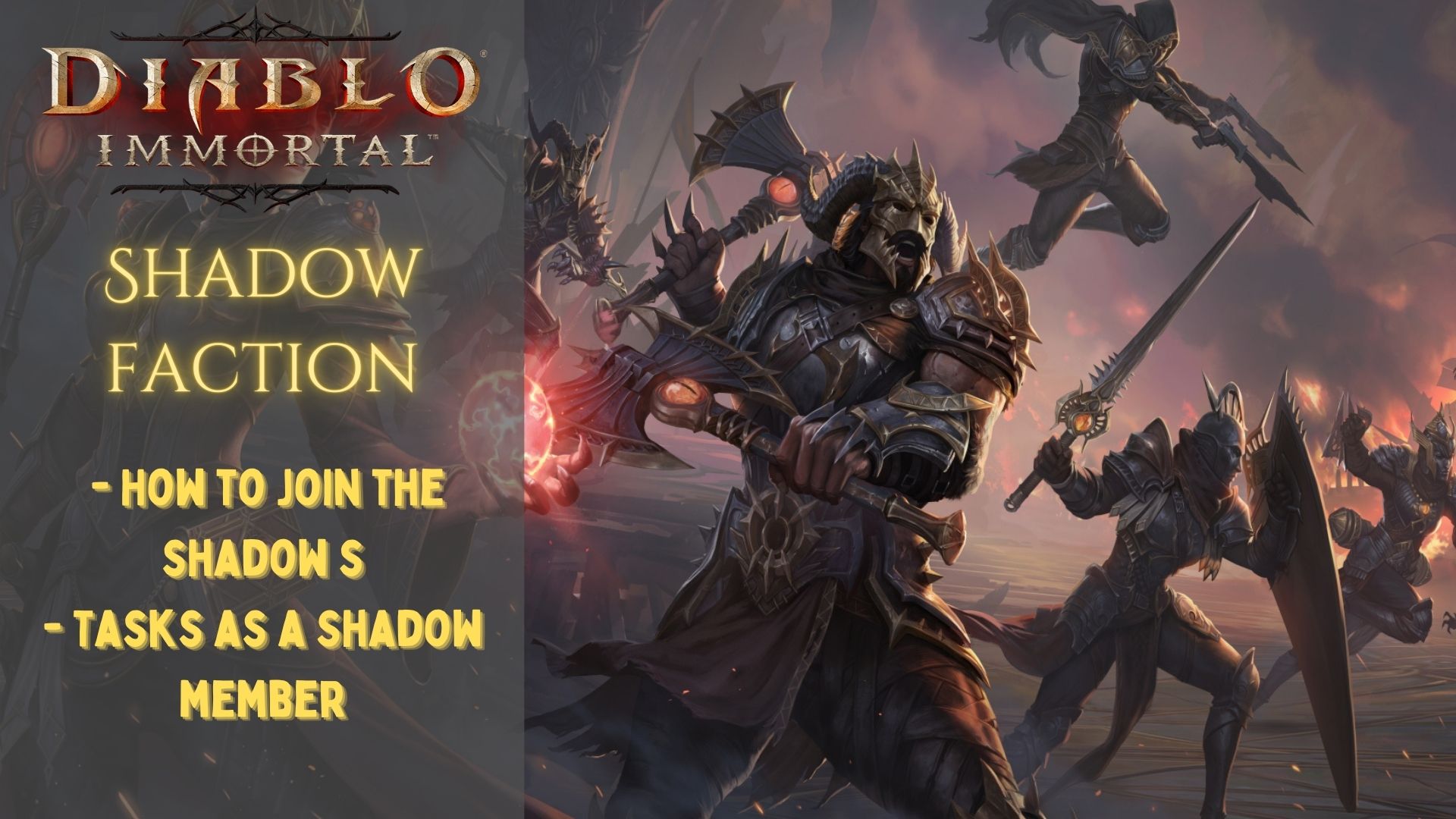 Shadow Faction in Diablo Immortal