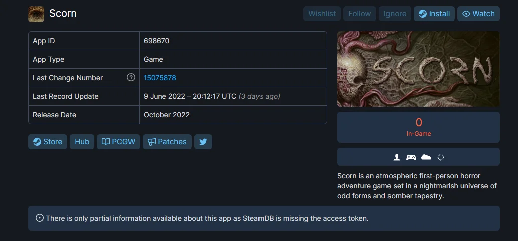 Scorn Potential Release Date And Screenshots Revealed On SteamDB