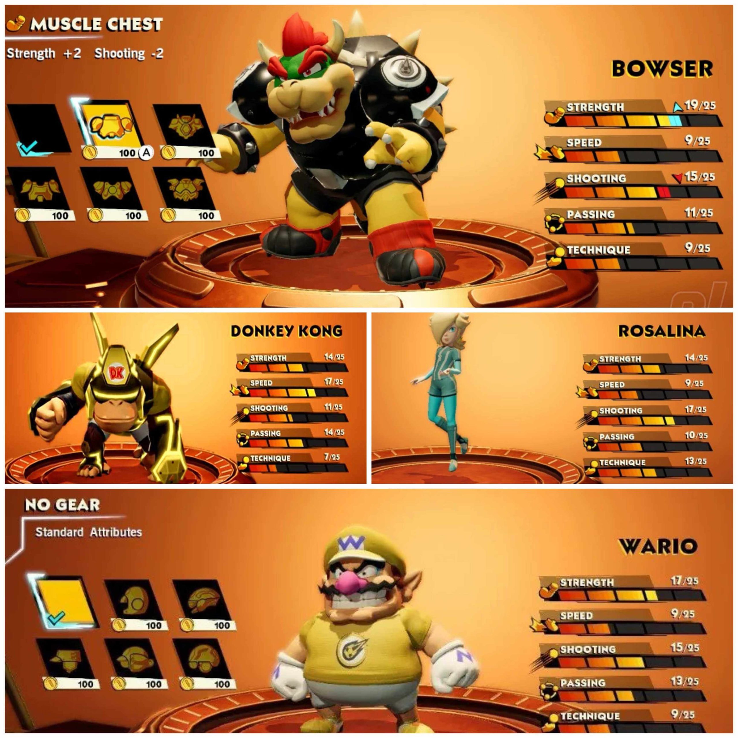 The strength team Mario Strikers Battle League