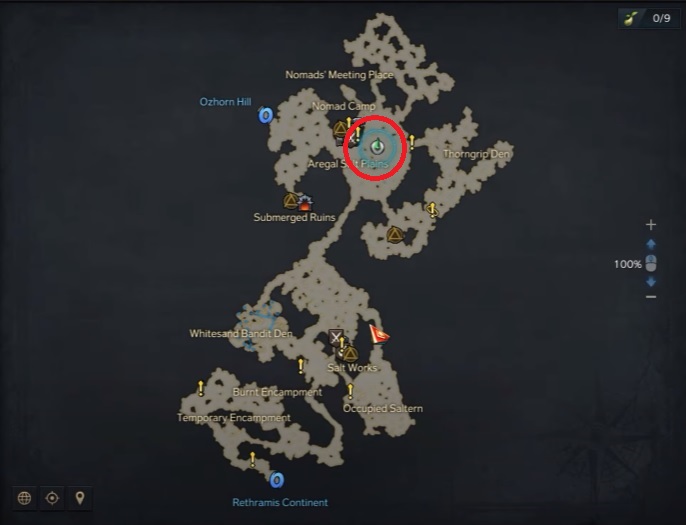 Salt Giant's exact spawn location.