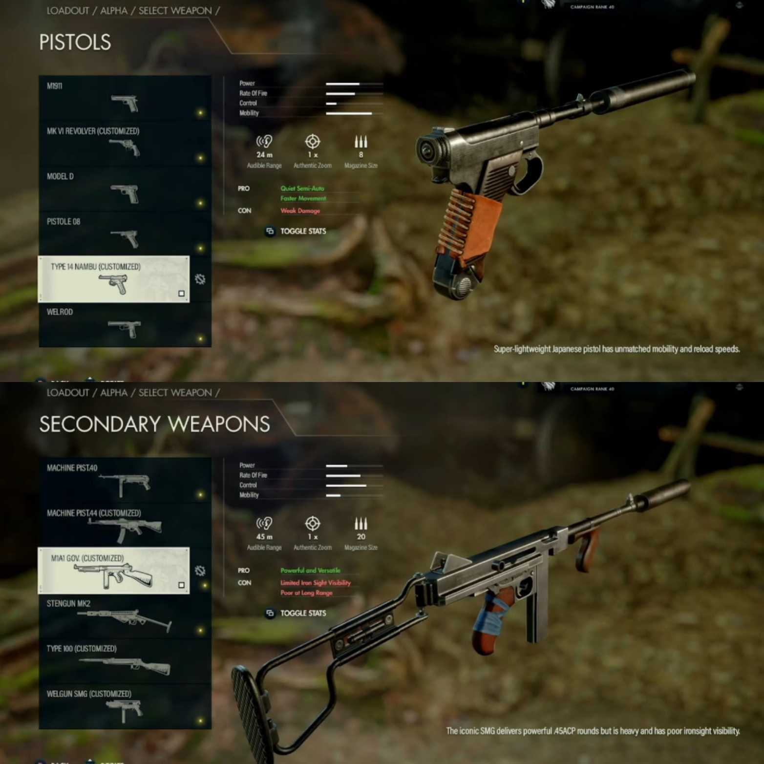 Sniper Elite 5 secondary weapons