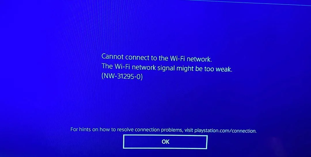 Chyby sítě PS4