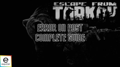Error on post Tarkov