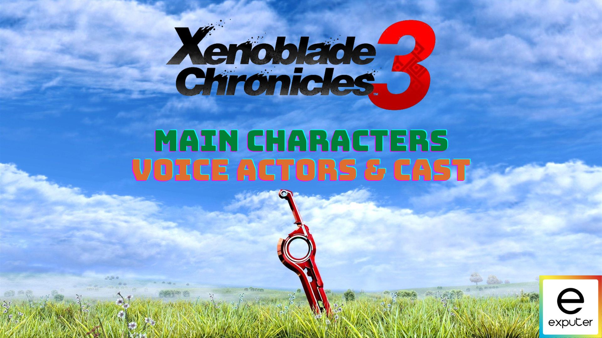 main character voice actors and cast in Xenoblade Chornicles 3.