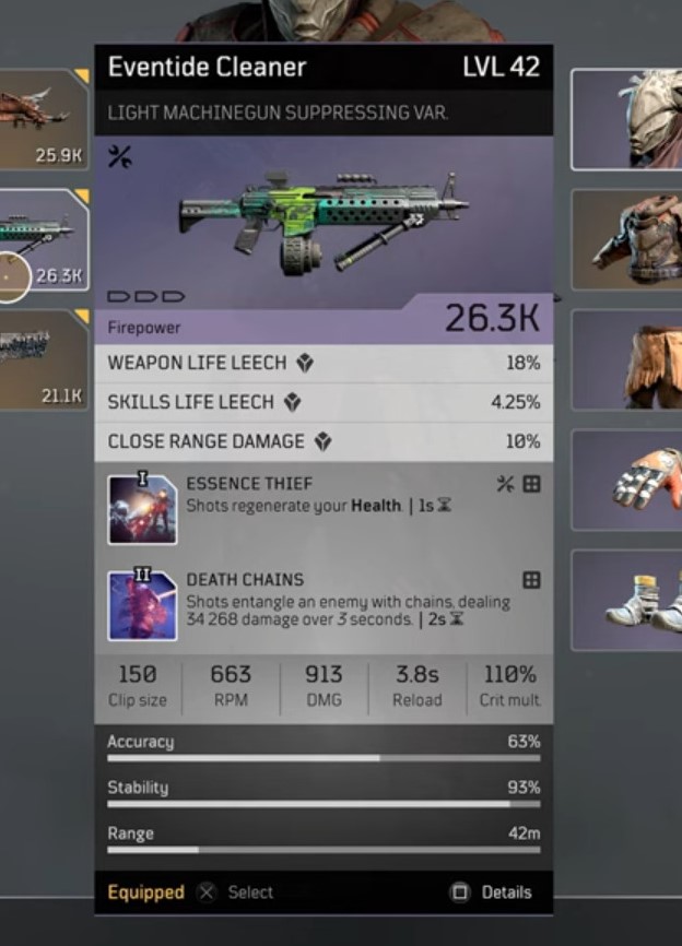 Skill and Weapon Leech in outriders