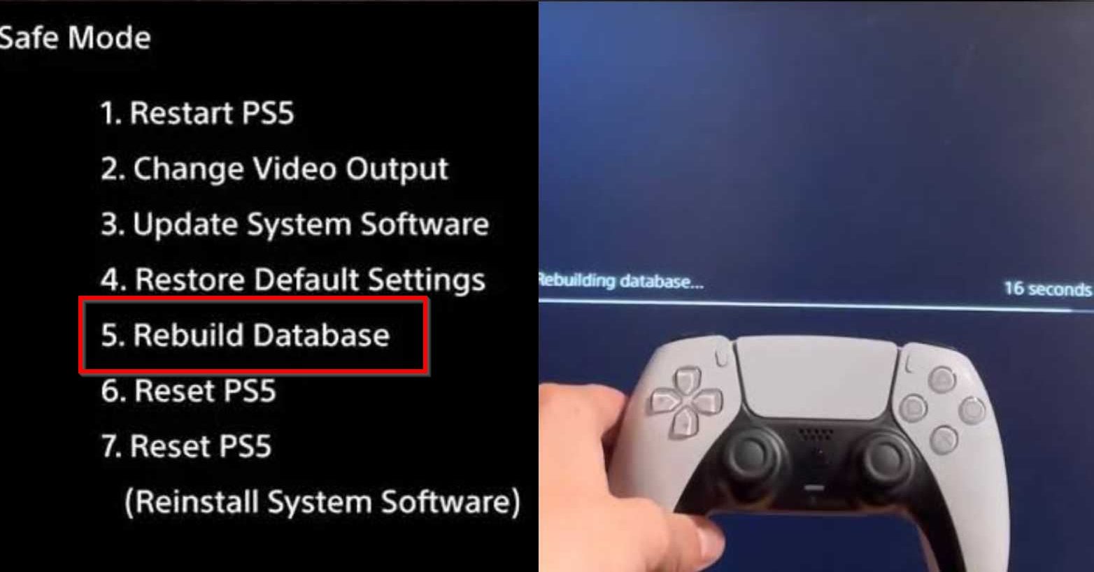 PS5 rebuild database