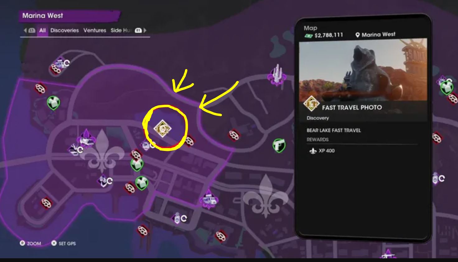 Saints Row Bear Lake location in the Map Reboot game