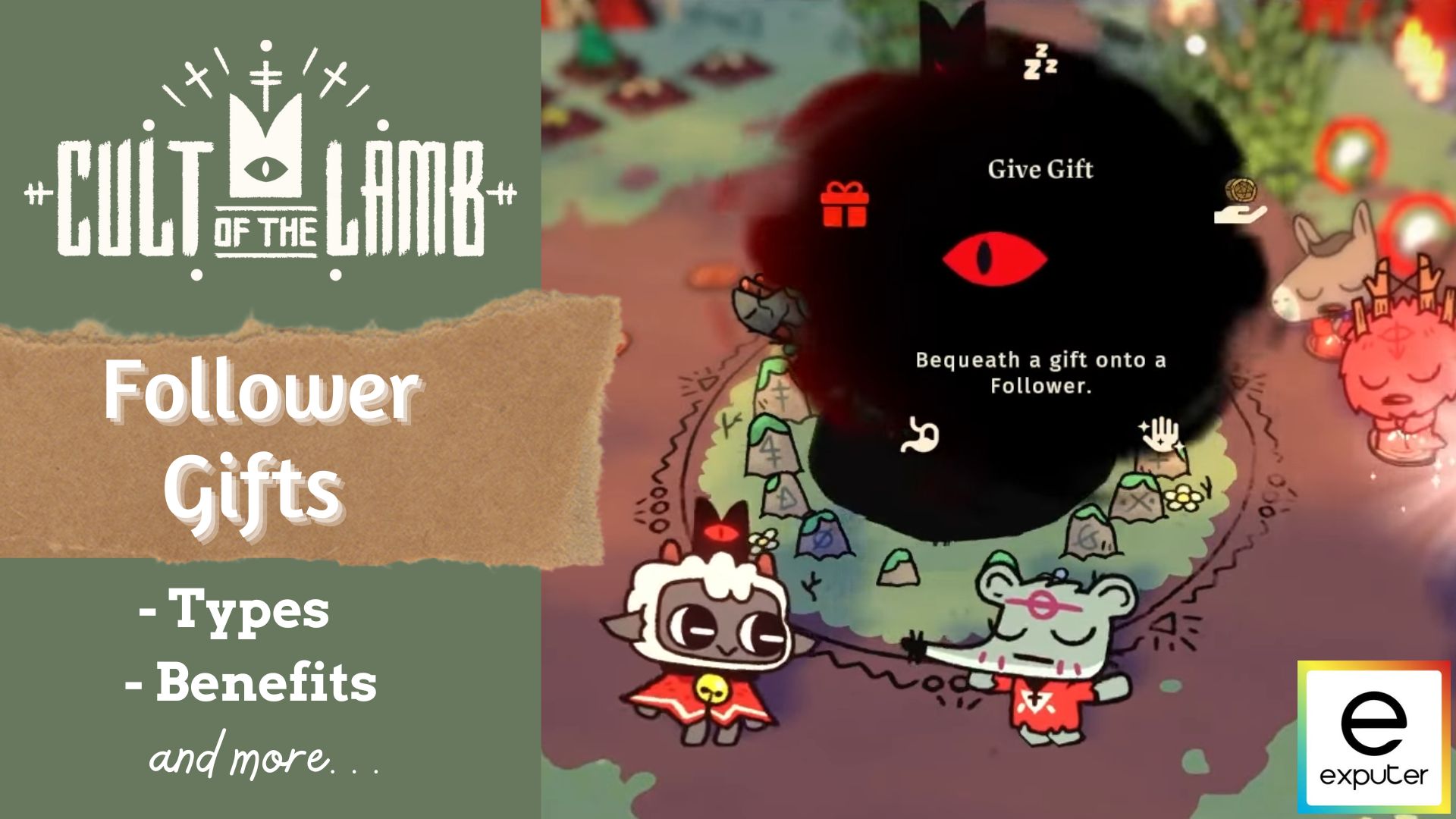 you can give gifts to followers in Cult of the Lamb.