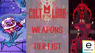 Tier List for Cult of The Lamb Weapons