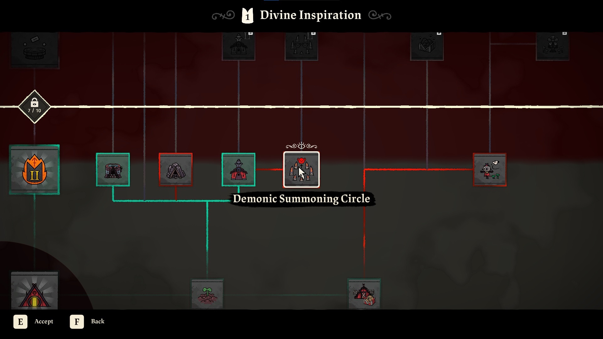 Demonic Circle to summon Demons in Cult of The Lamb.