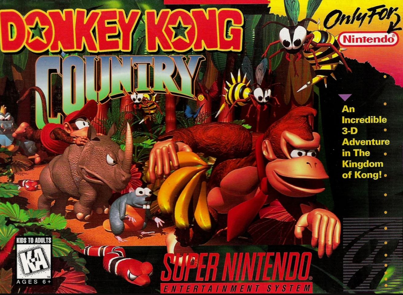 DKC Original cover Nintendo classic game