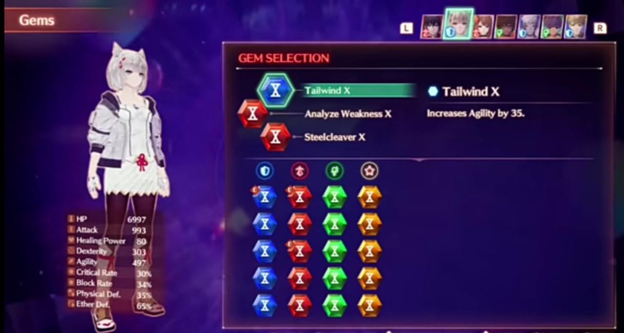 List of Gems in Chronicles 3 Xenoblade 