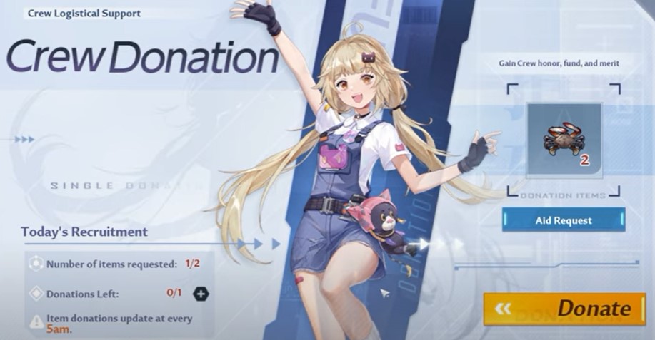 in game crew donations