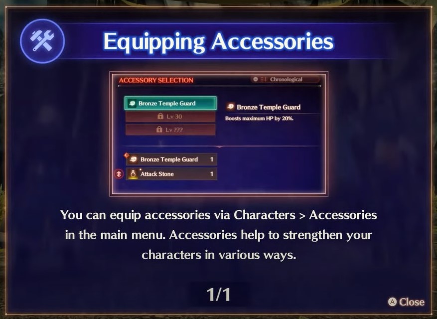 Xenoblade Chronicles 3 Accessories equip