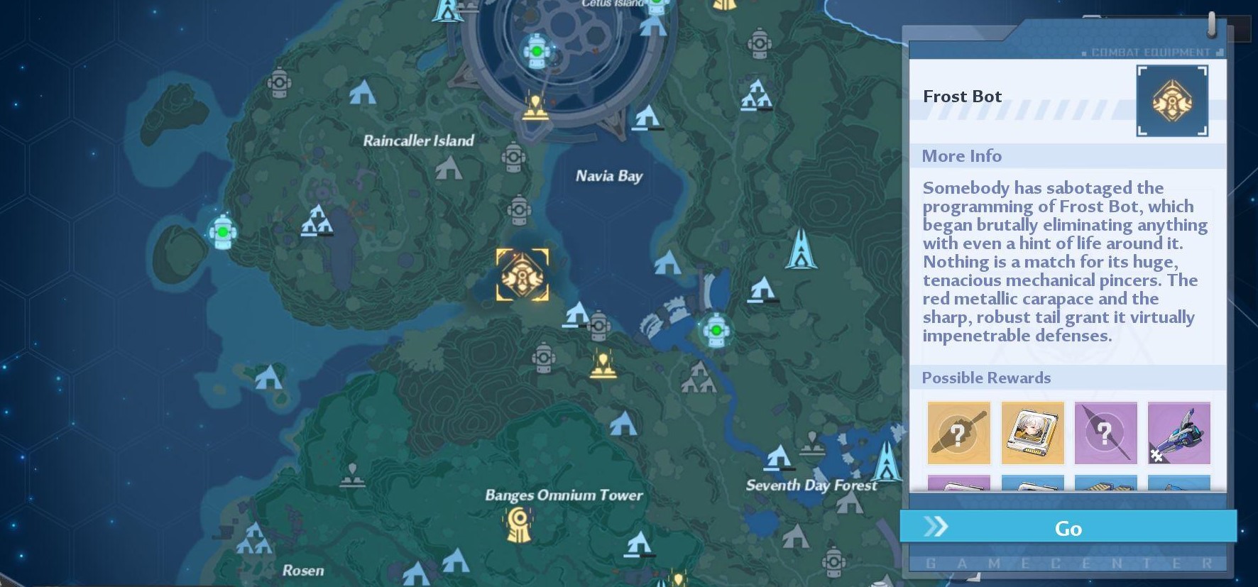 tower of fantasy frost bot location