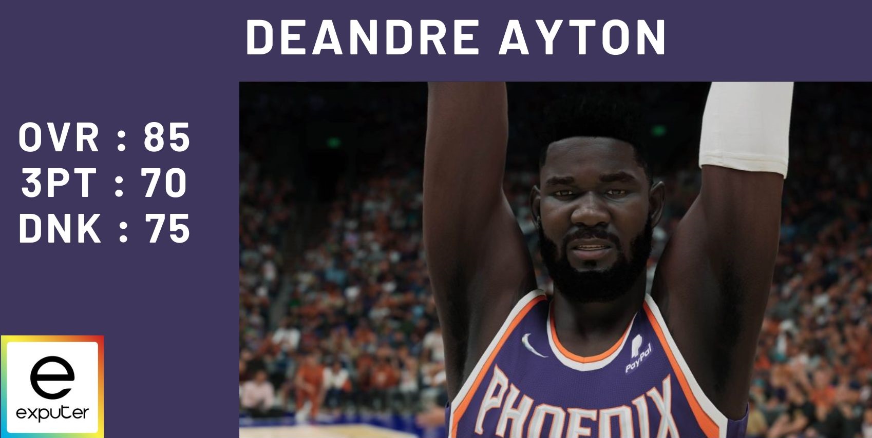 Deandre in Phoenix Suns ratings in NBA 2k23.