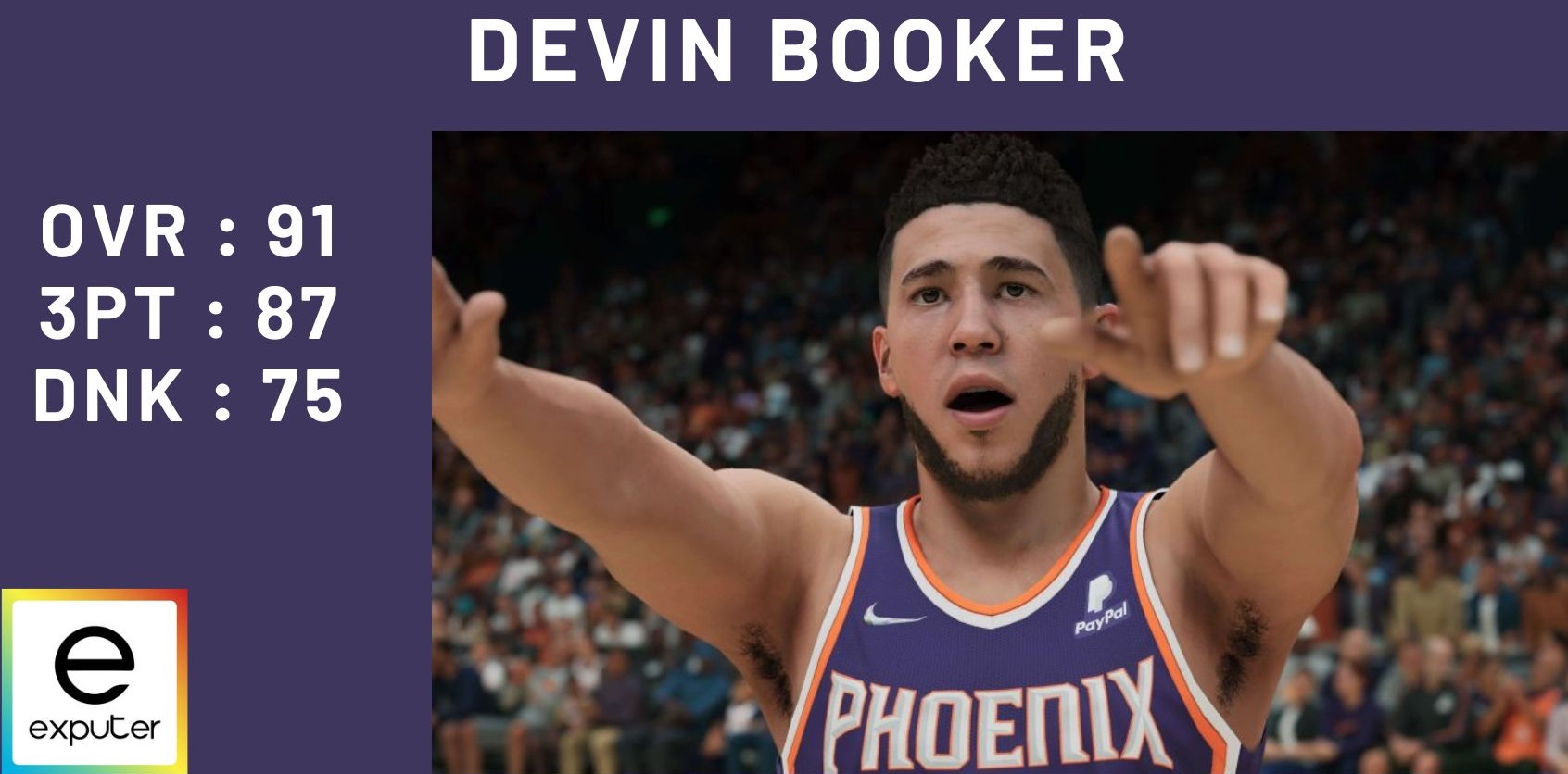 Devin Booker ratings in NBA 2k23 Phoenix Suns