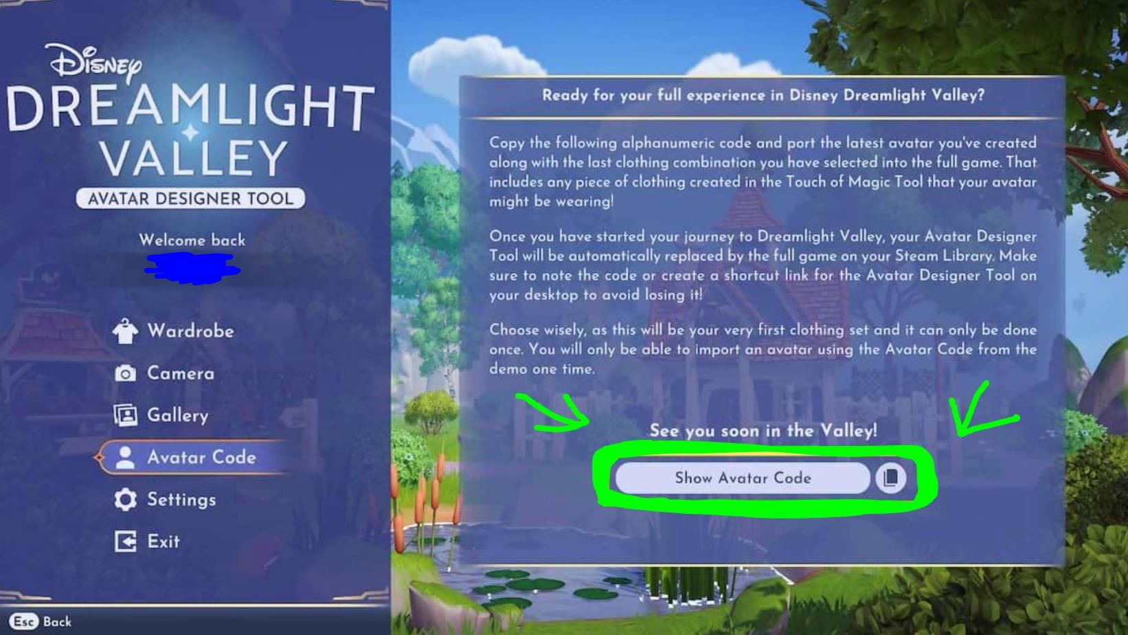 Disney Dreamlight Valley character designer creator code