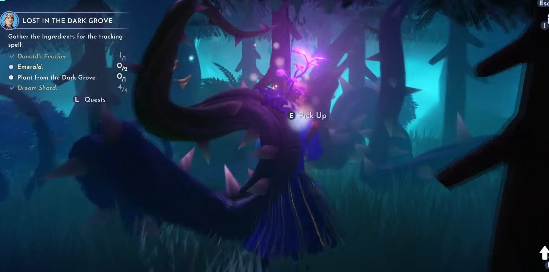 plant for Lost In The Dark Grove Quest in Disney Dreamlight Valley