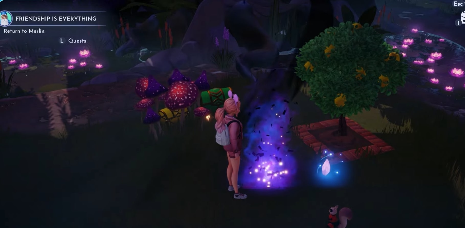 dreamshards for Lost In The Dark Grove Quest in Disney Dreamlight Valley