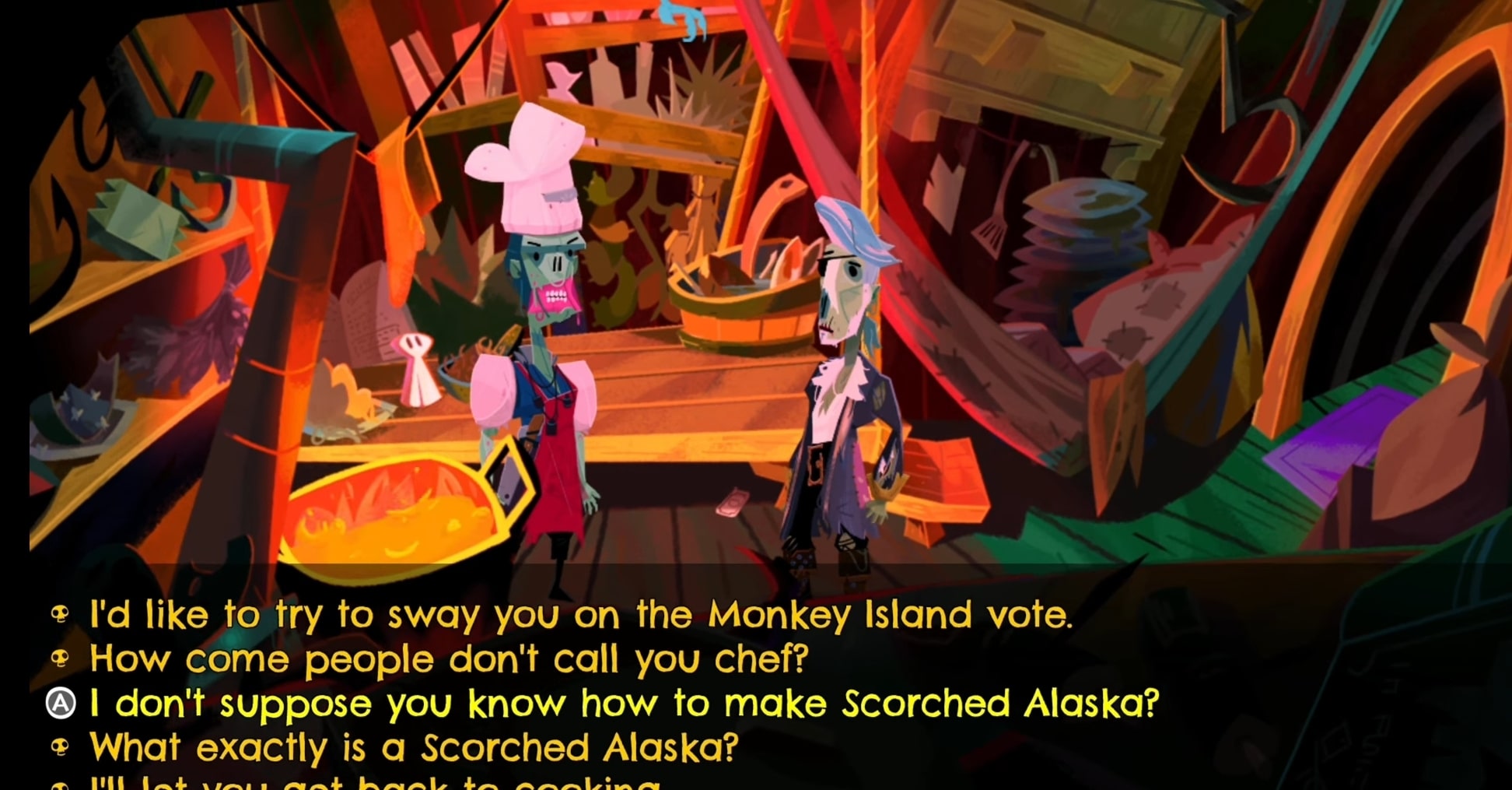 Convincing Putra in the crew in Return To Monkey Island