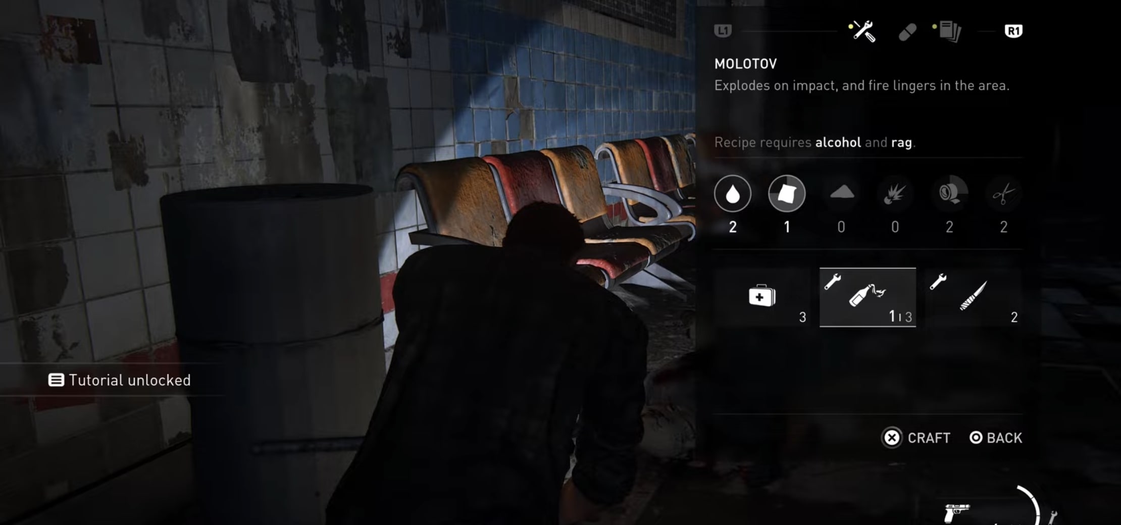 How to make Molotov in The Last of Us Part I