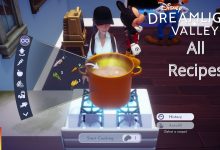 All recipes in the disney dreamlight valley game