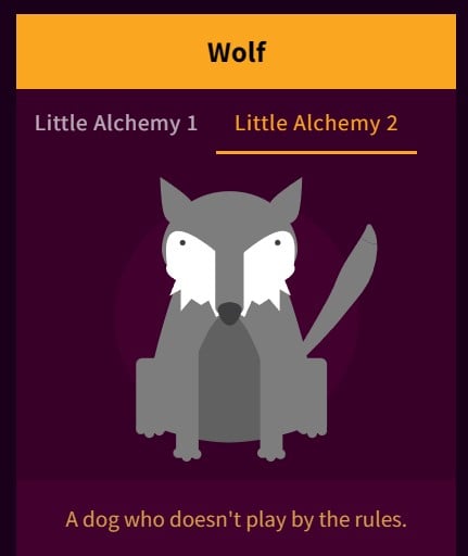 wolf in little alchemy 2