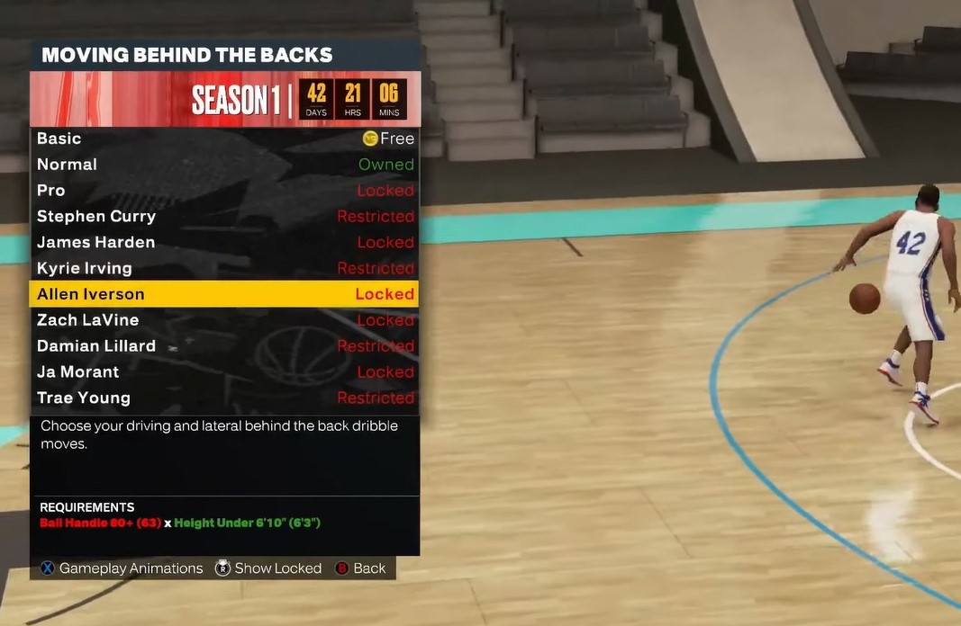 nba 2k23 moving behind the back