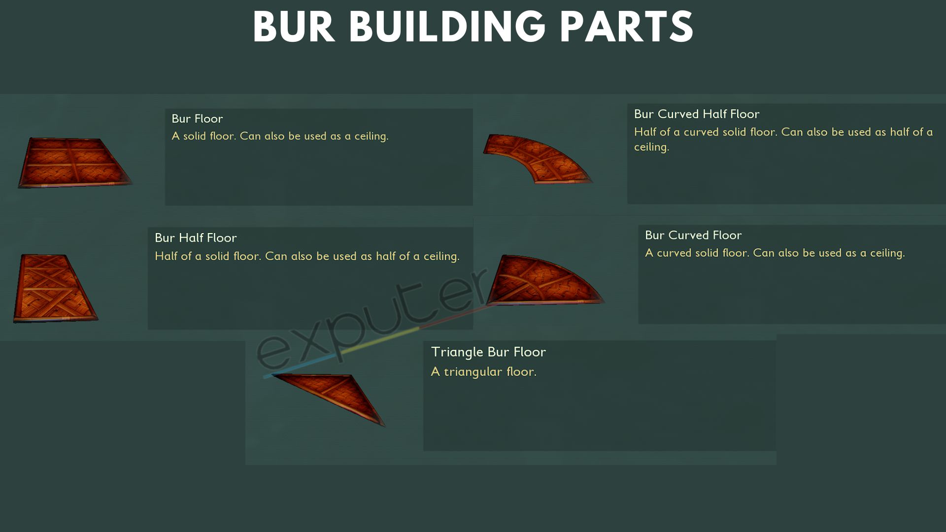 Building parts of bur in grounded.