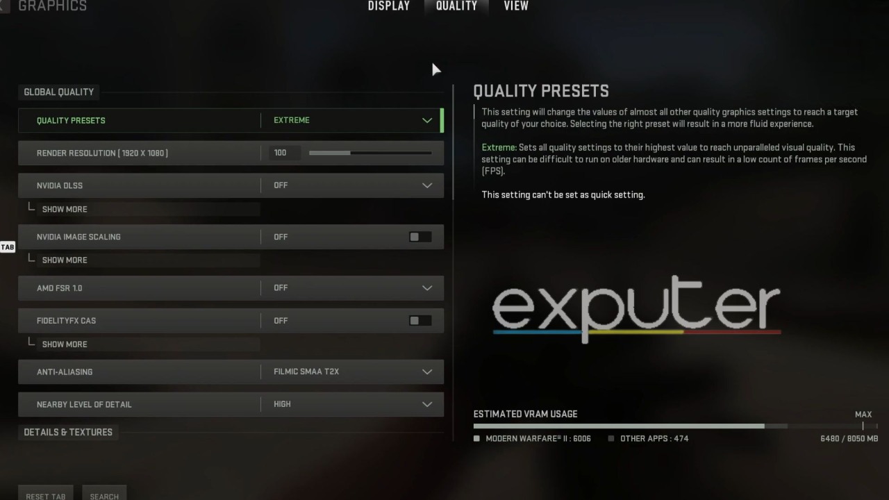 best settings for mw2