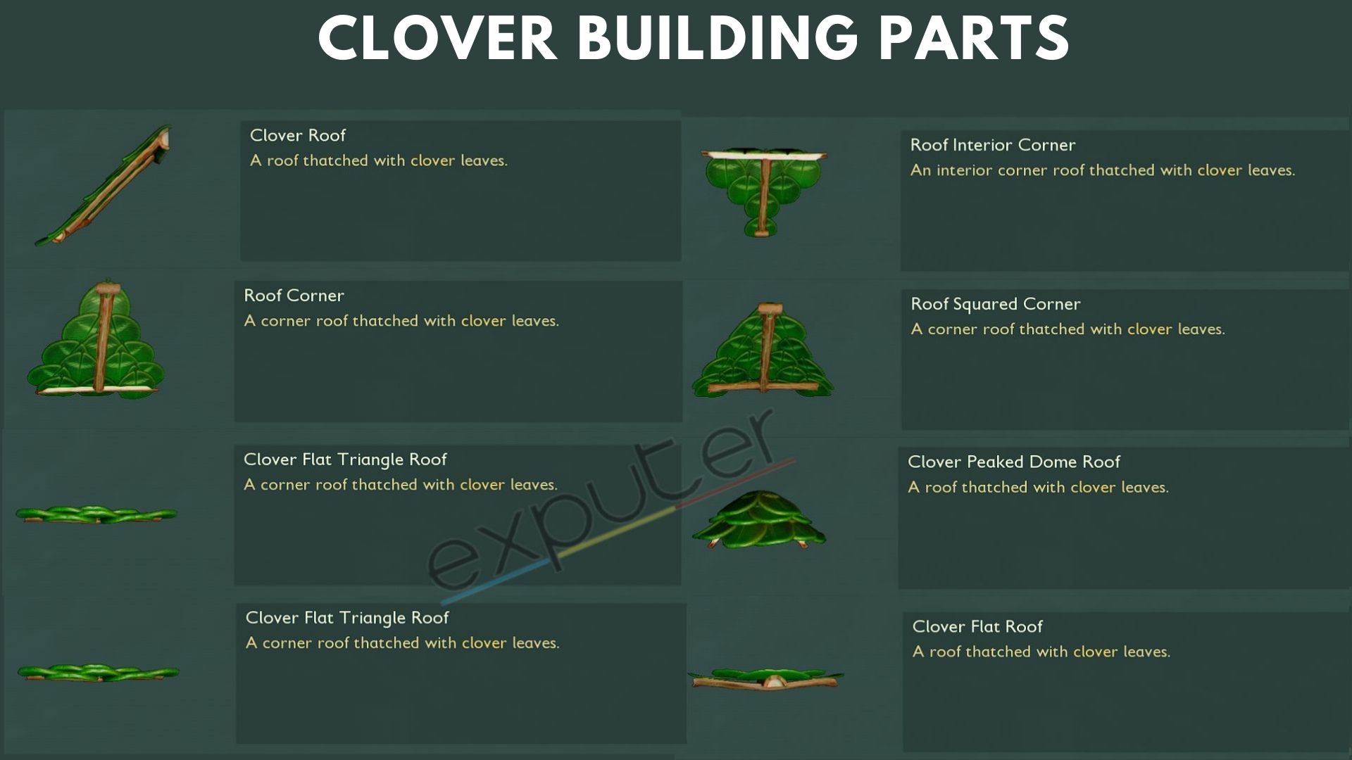 Clover parts.