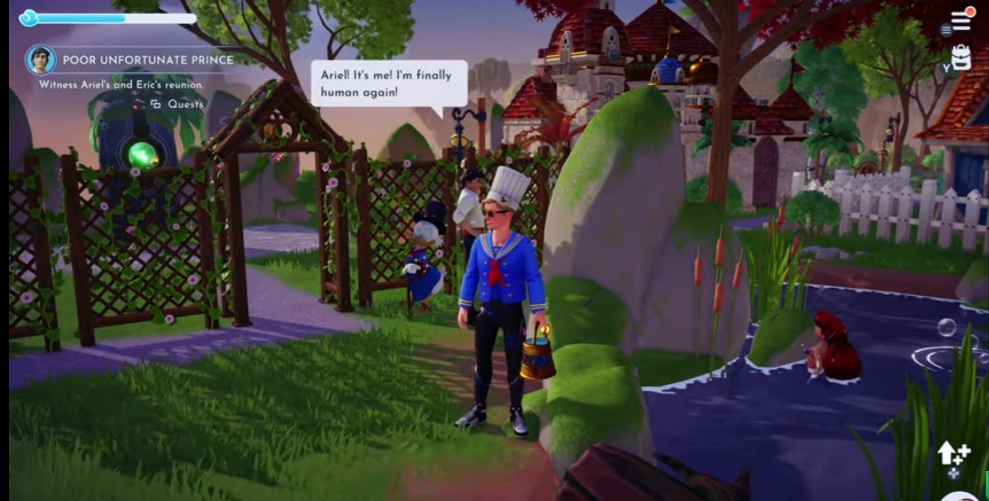 Poor Unfortunate Prince Quest in Eric Quests in Disney Dreamlight Valley