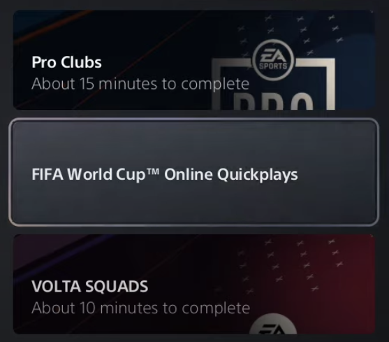 FIFA World Cup Within Multiplayer Activities on the PlayStation 5