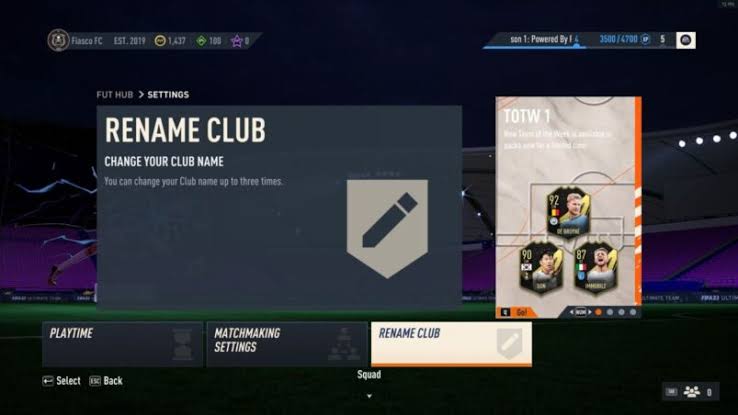 Changing The Club's Name In FIFA 23