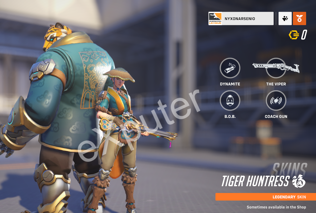 Tiger huntress skin Overwatch 2