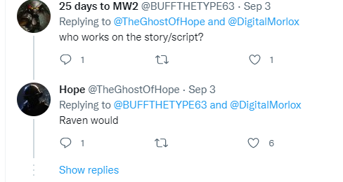 Twitter User GhostHope's Second Claim Regarding Raven Software and COD
