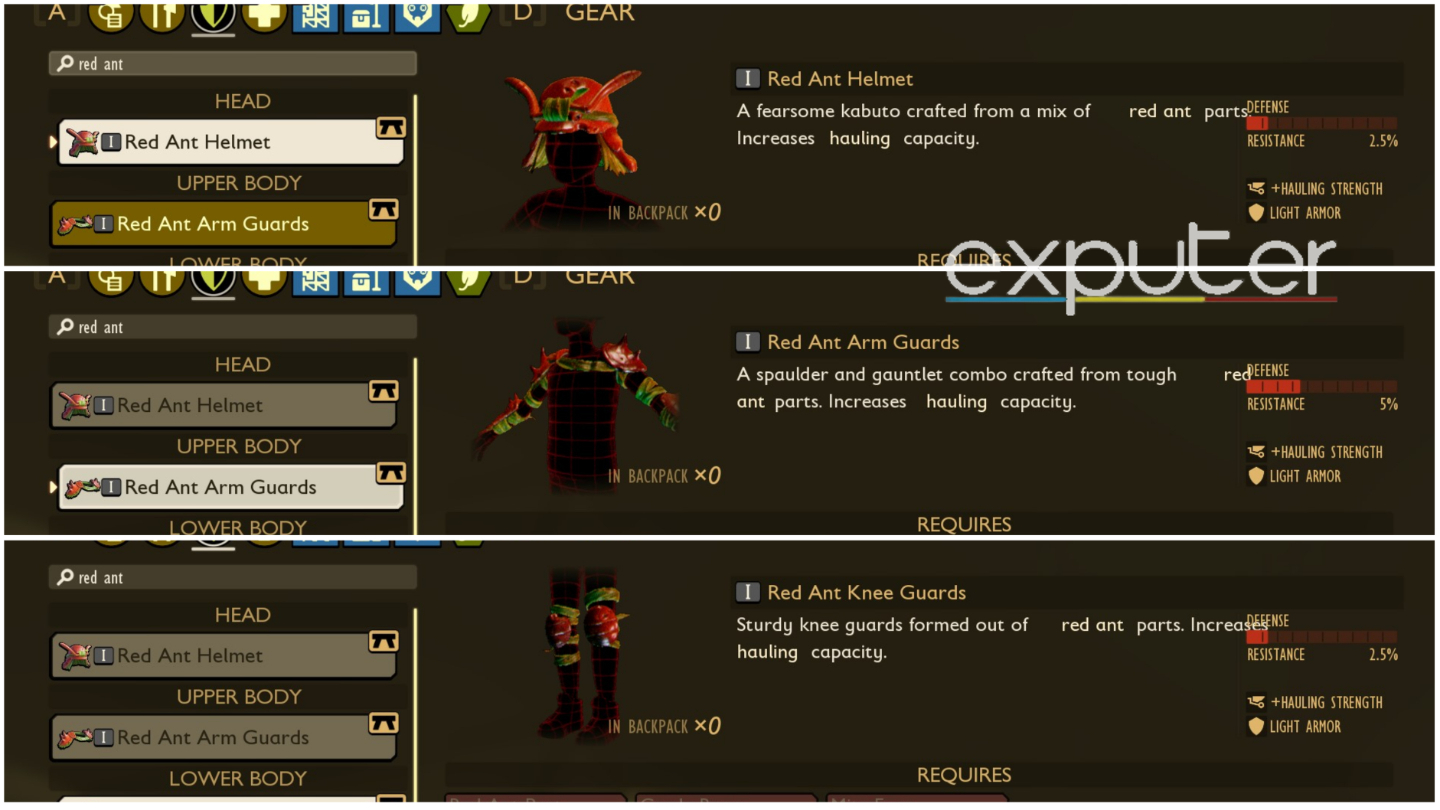 Red Ant Armor Set