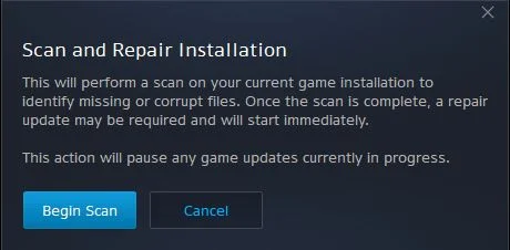 Battlenet scan and repair