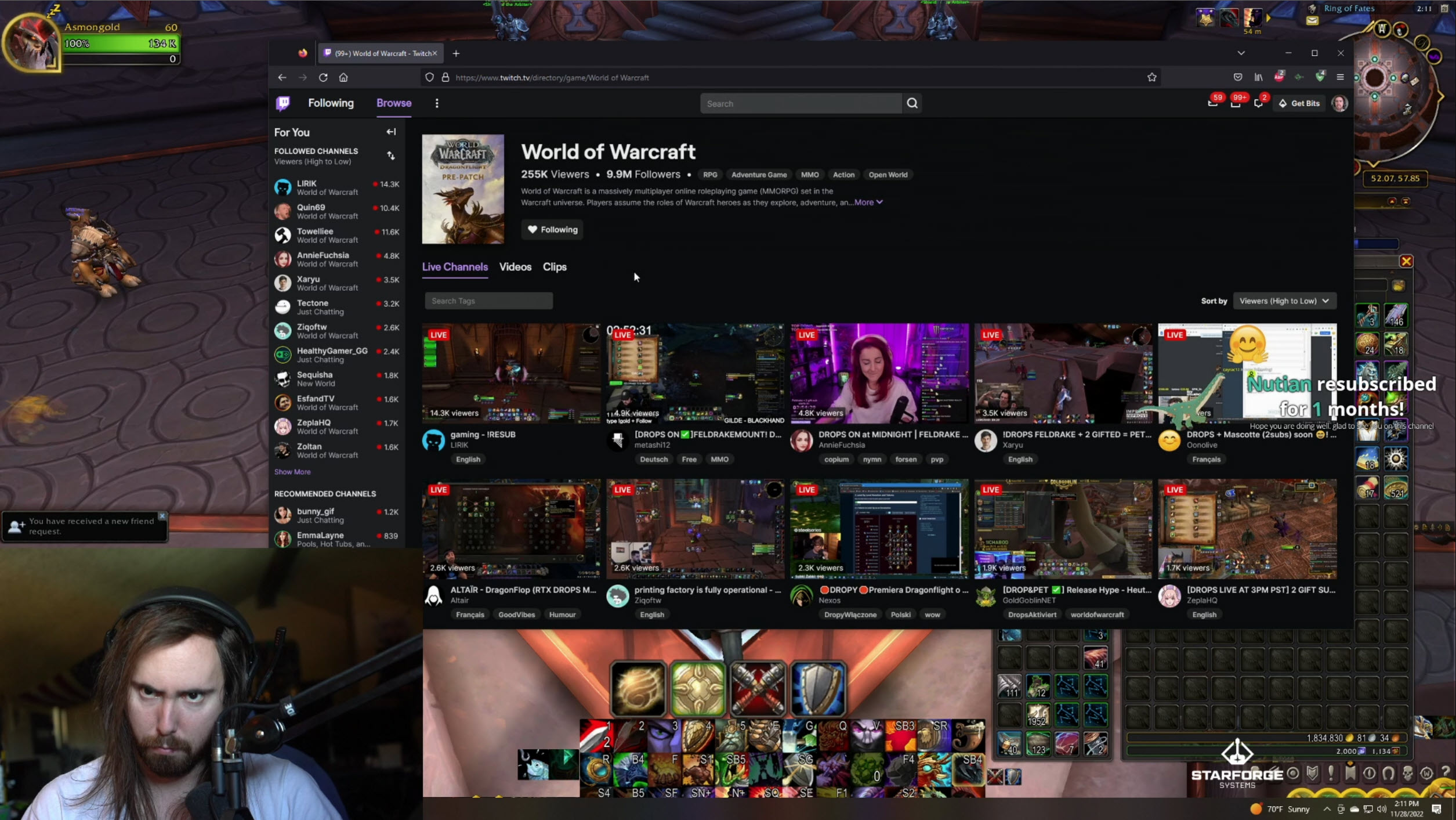 Asmongold Shadow Banned on Twitch