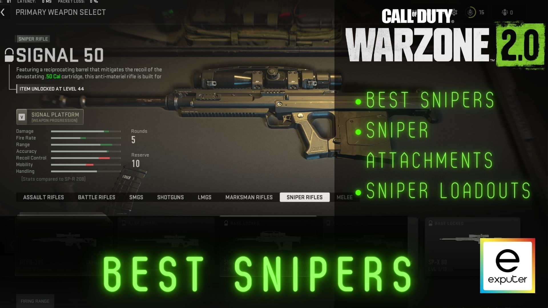 Best Snipers COD Warzone 2.0