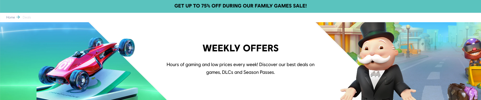 Discount on family games on the Ubisoft store