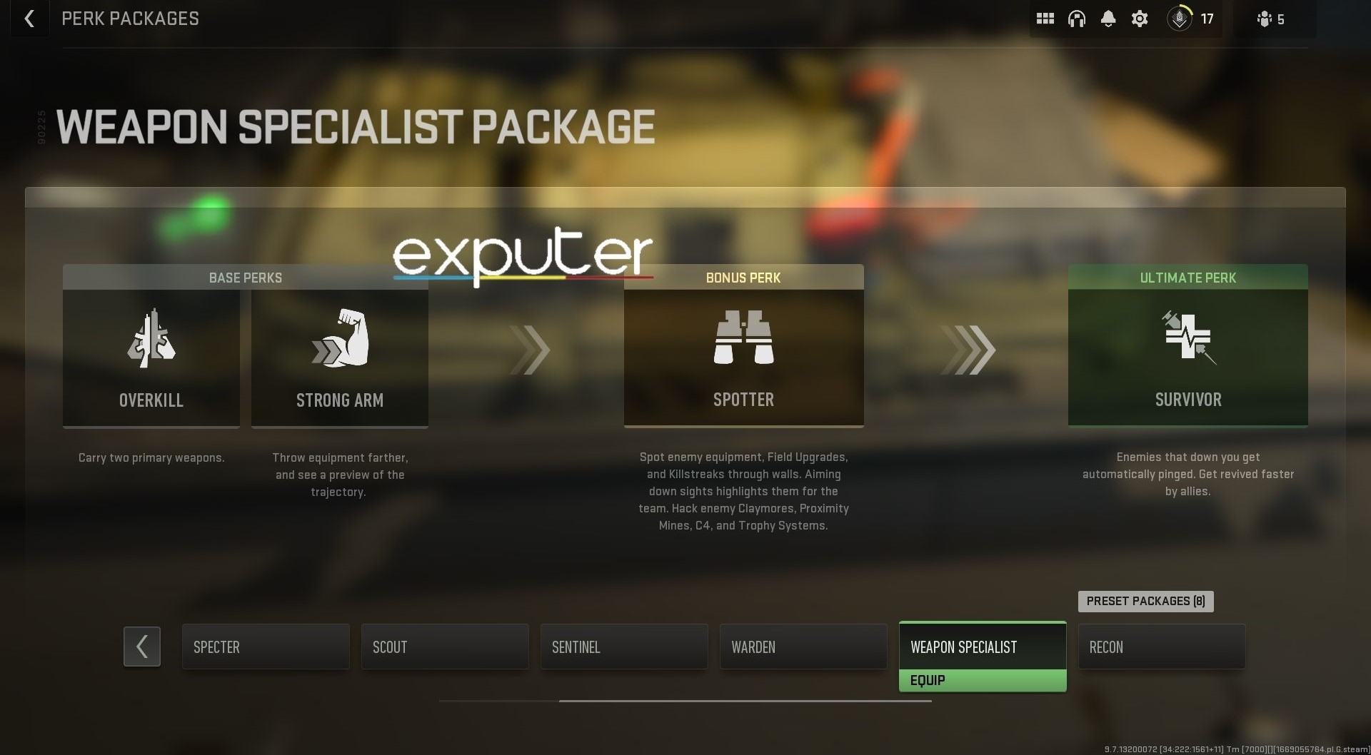 Weapon Specialist Package