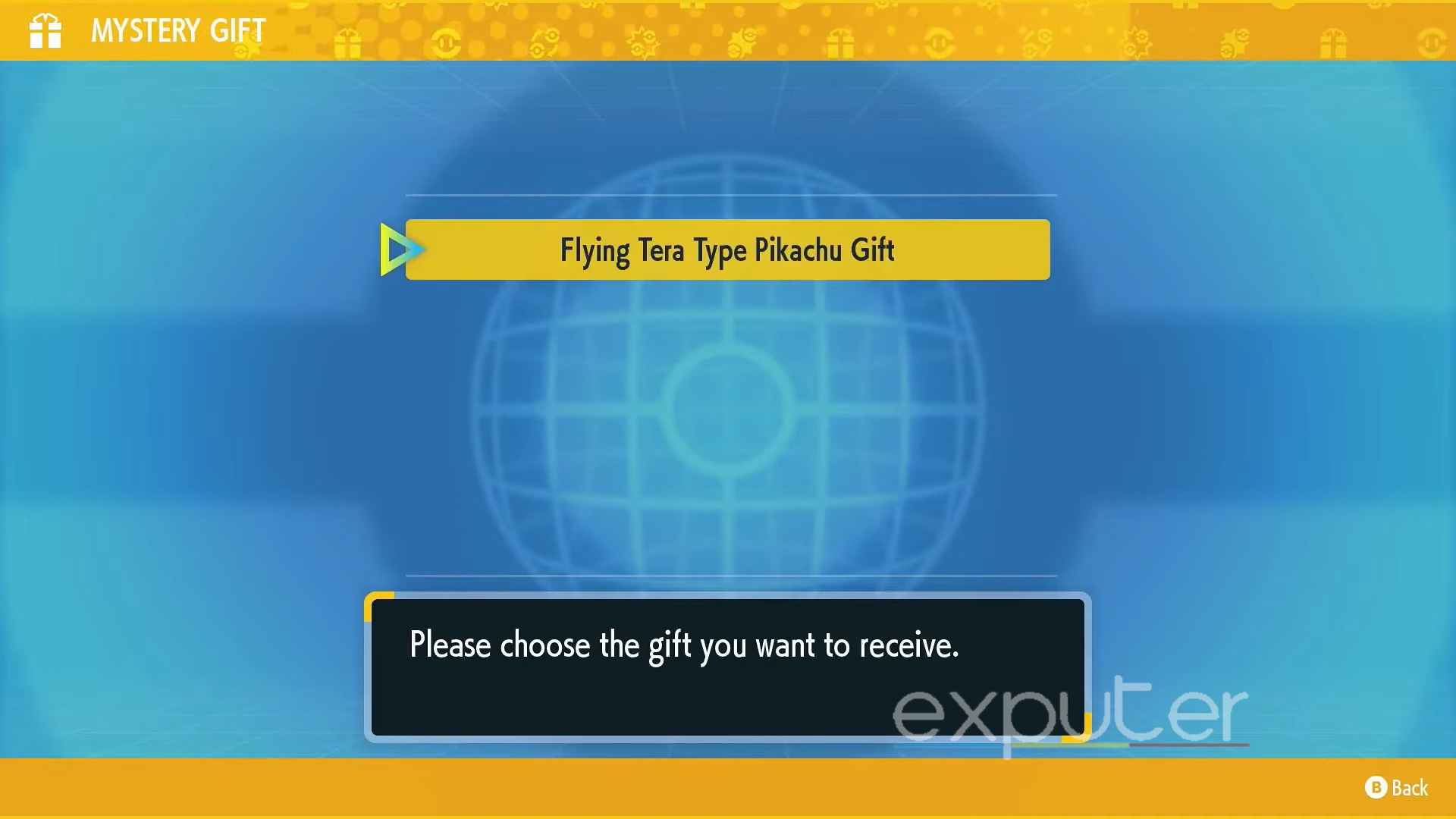 The Mystery Gift Screen