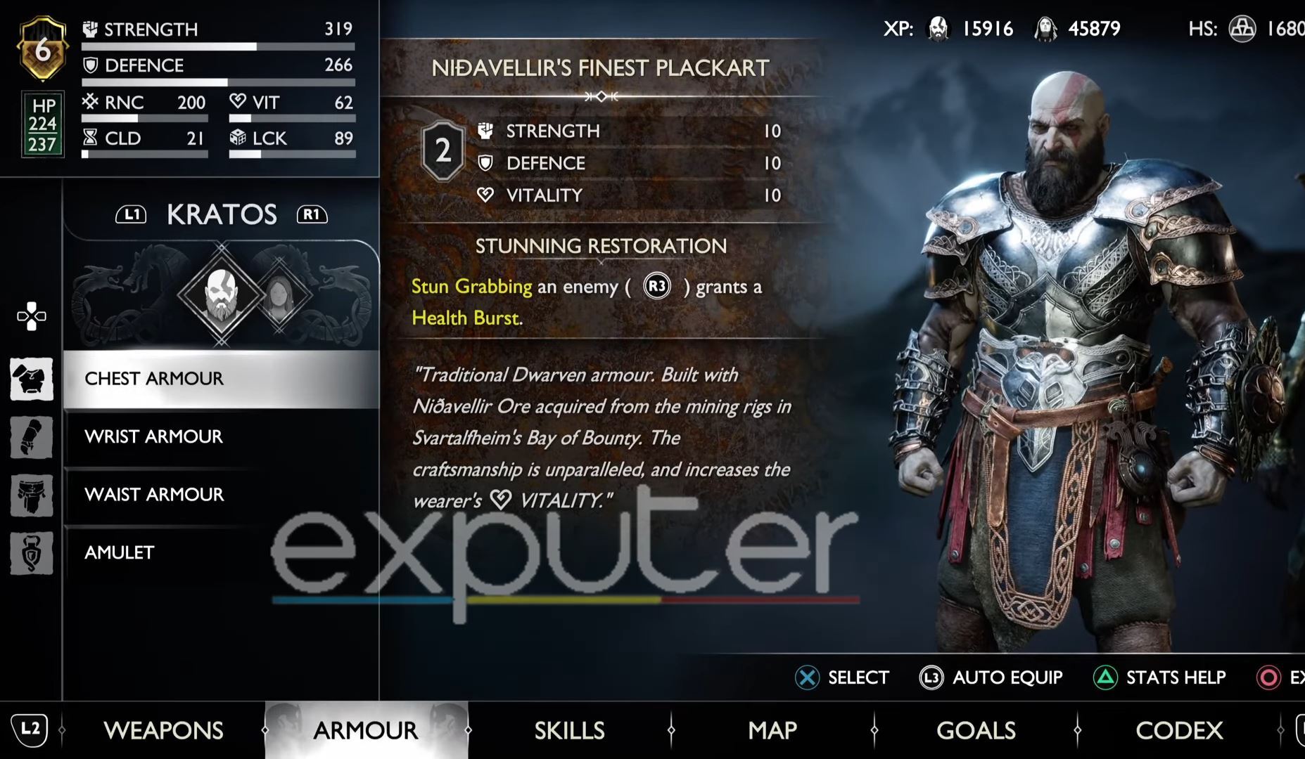 GOW Ragnarok nidavellir armor